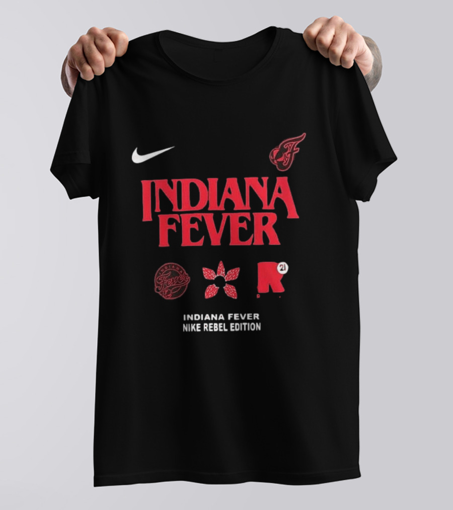 Nike Indiana Fever Rebel Edition Stranger Things Inspired 2 Sided T-Shirt
