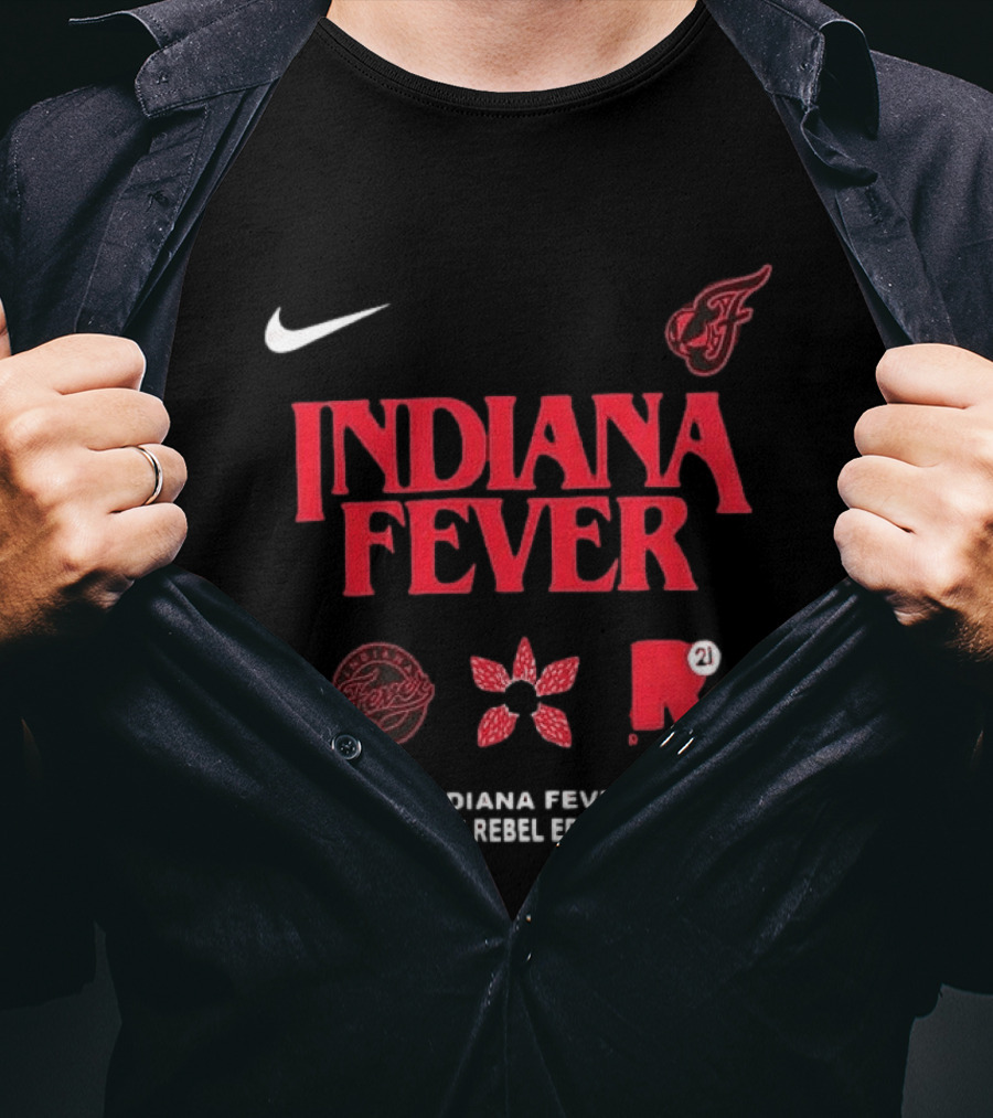 Nike Indiana Fever Rebel Edition Stranger Things Inspired 2 Sided T-Shirt