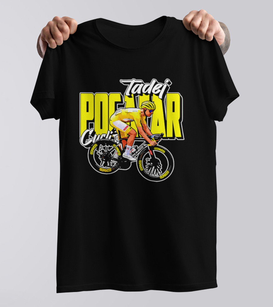 Tadej Pogacar Cycling Yellow Jersey Race Champion T-Shirt
