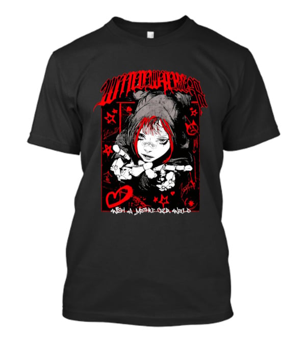 Windwaker Wish A Mfer Would Red And Black Graphic With Stars And Peace T-Shirt