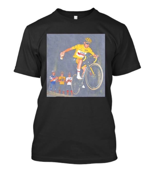 Tadej Pogačar UAE Emirates Cycling Team With Beer Can Stunt T-Shirt