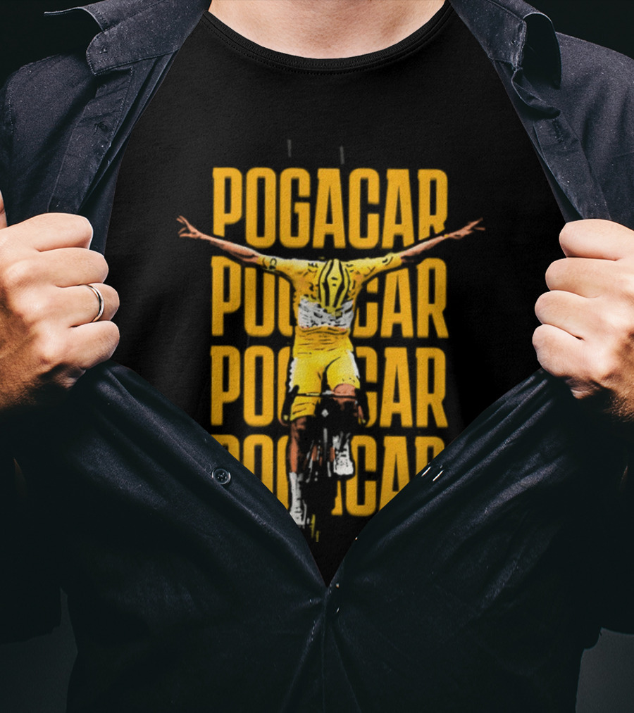 Pogacar Yellow Victory Celebration Moment T-Shirt