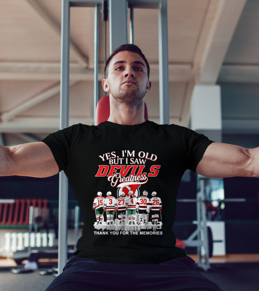 Yes I'm Old But I Saw Devils Greatness Thank You For The Memories Hockey Legends T-Shirt