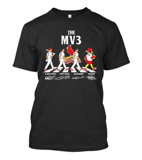 The MV3 Albert Pujols Scott Rolen Jim Edmonds St. Louis Cardinals Abbey Road Fredbird T-Shirt