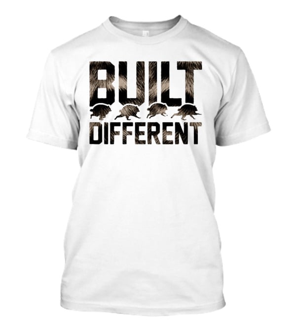 Built Different Jimothy Raccoon Cartoon T-Shirt