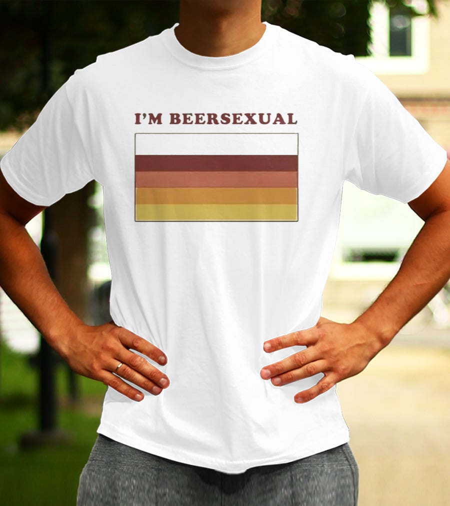 I'm Beersexual Beer Pride Flag Stripes T-Shirt