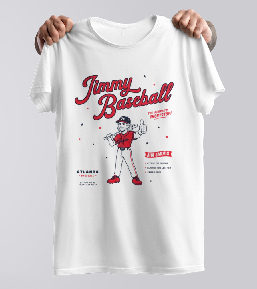 Jimmy Baseball The People's Shortstop Atlanta Braves Star Player Jarvis T-Shirt