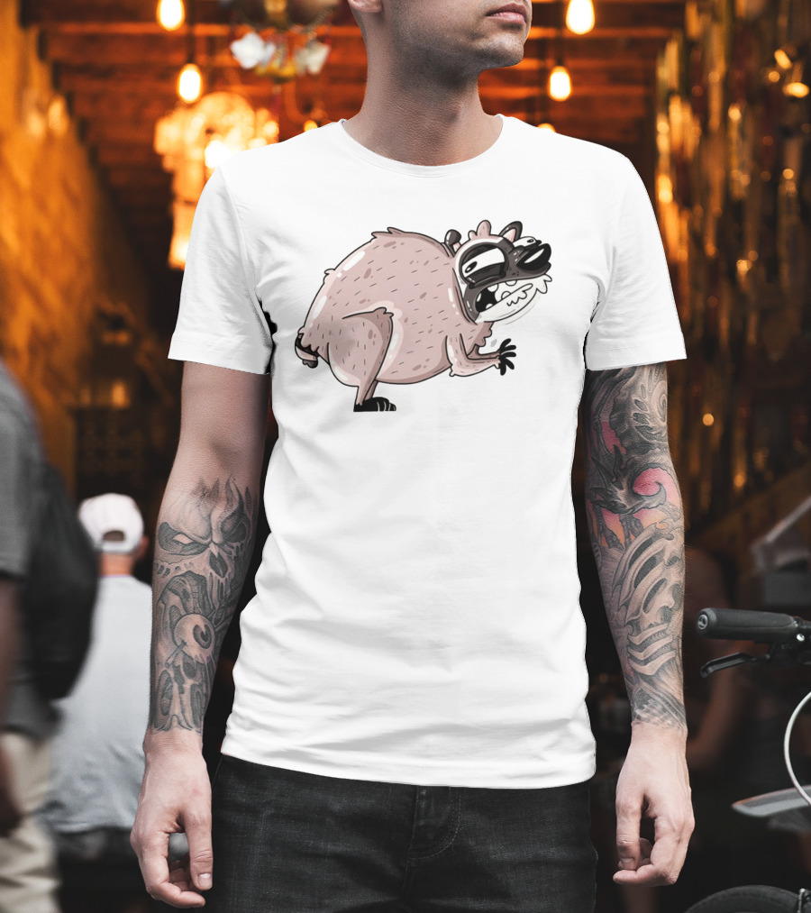 Jimothy Cartoon Raccoon Sticker T-Shirt