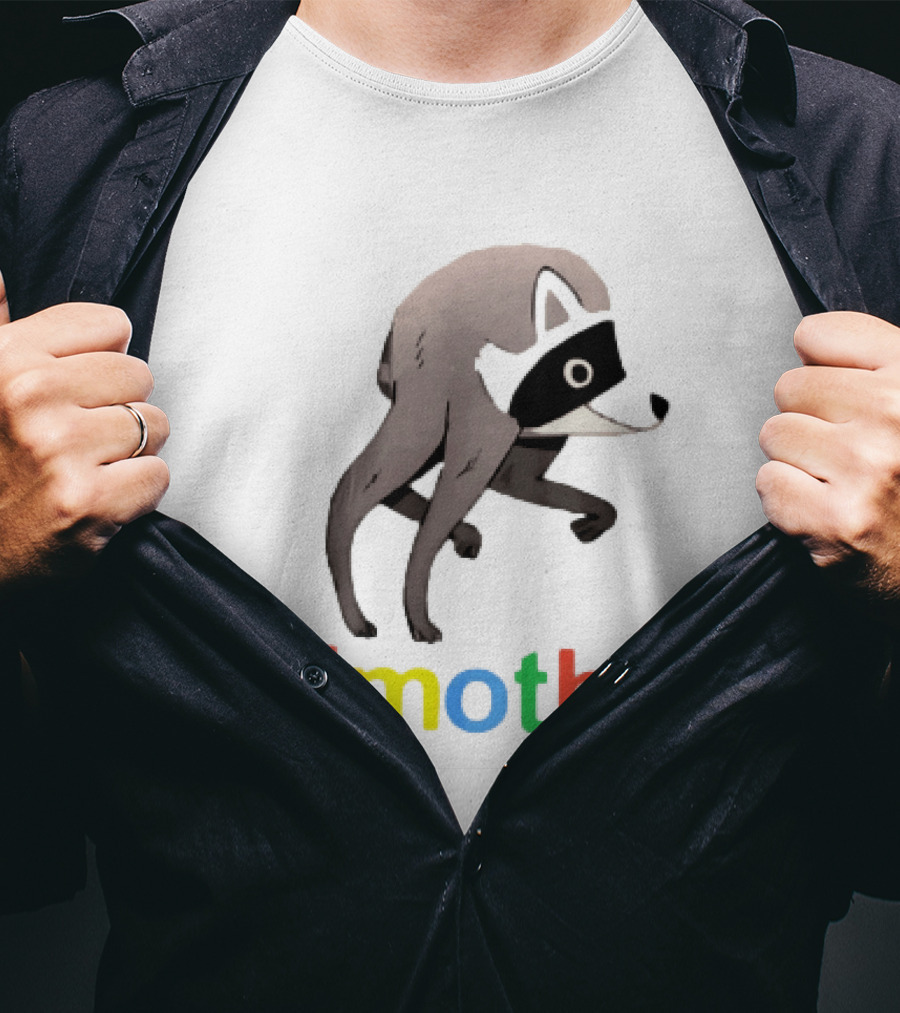 Jimothy The Raccoon Colorful Letters T-Shirt
