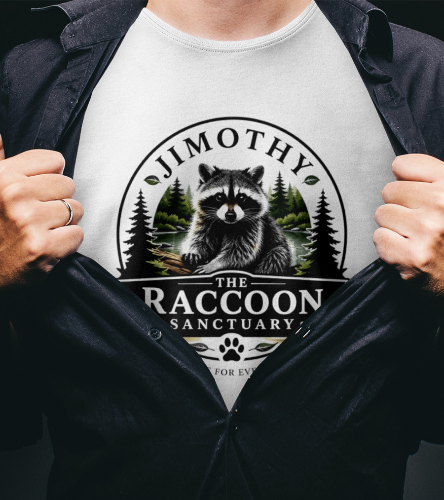 Jimothy Raccoon Sanctuary A Safe Home For Every Raccoon T-Shirt
