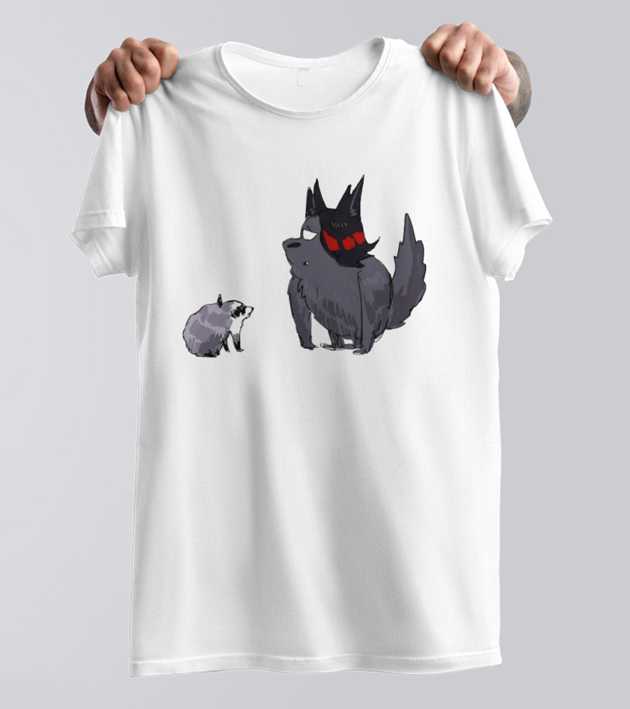 Mr Looper And Jimothy Raccoon Cartoon Funny Animal Characters T-Shirt