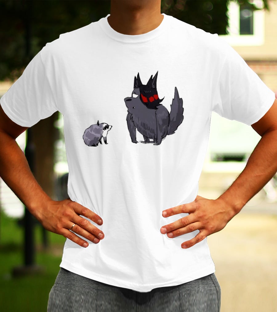 Mr Looper And Jimothy Raccoon Cartoon Funny Animal Characters T-Shirt