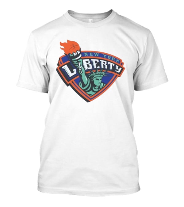 New York Liberty Statue Of Liberty Basketball Torch T-Shirt
