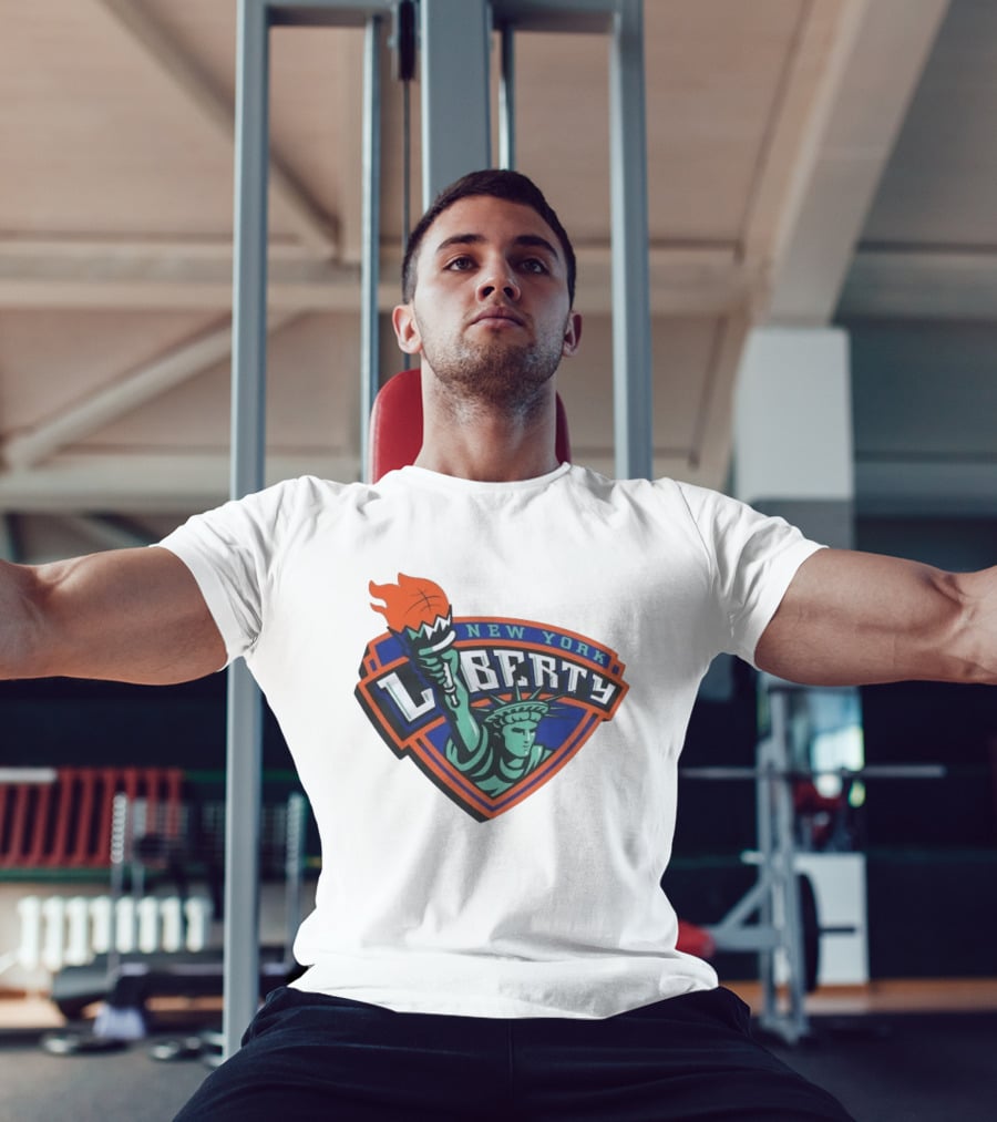 New York Liberty Statue Of Liberty Basketball Torch T-Shirt