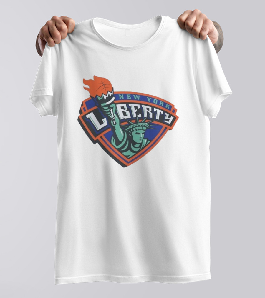 New York Liberty Statue Of Liberty Basketball Torch T-Shirt