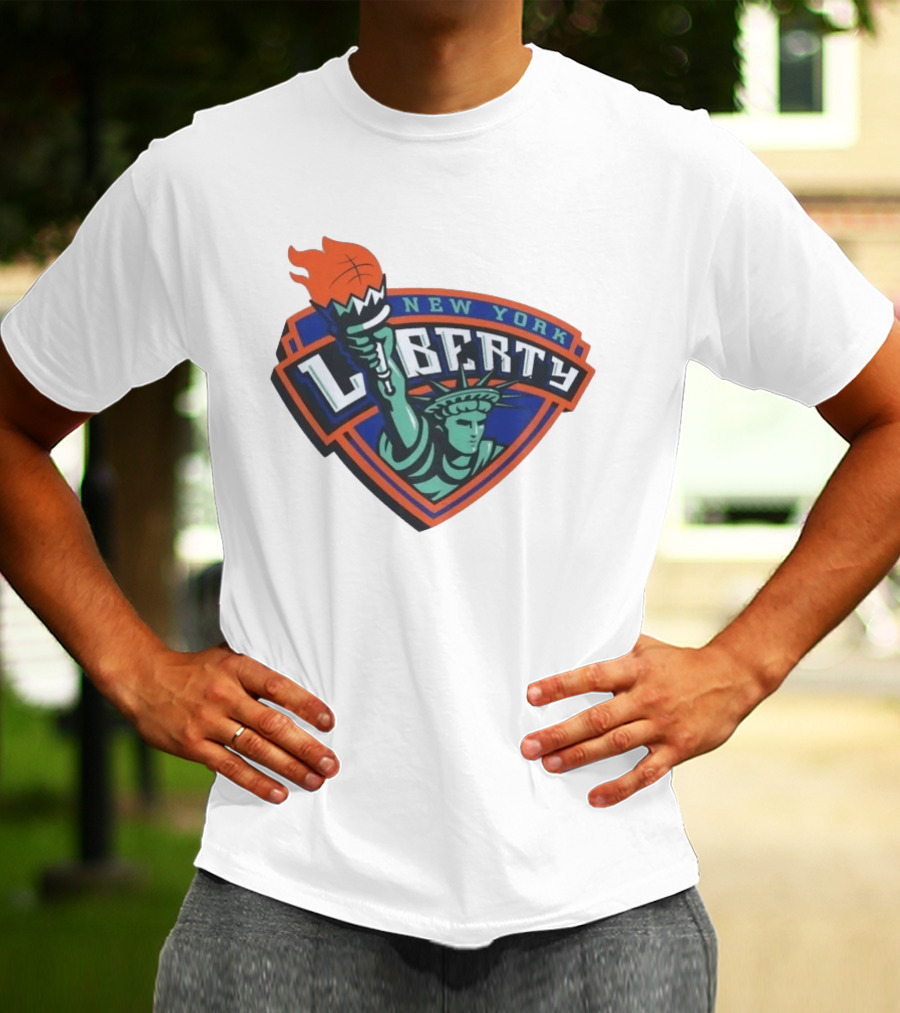 New York Liberty Statue Of Liberty Basketball Torch T-Shirt