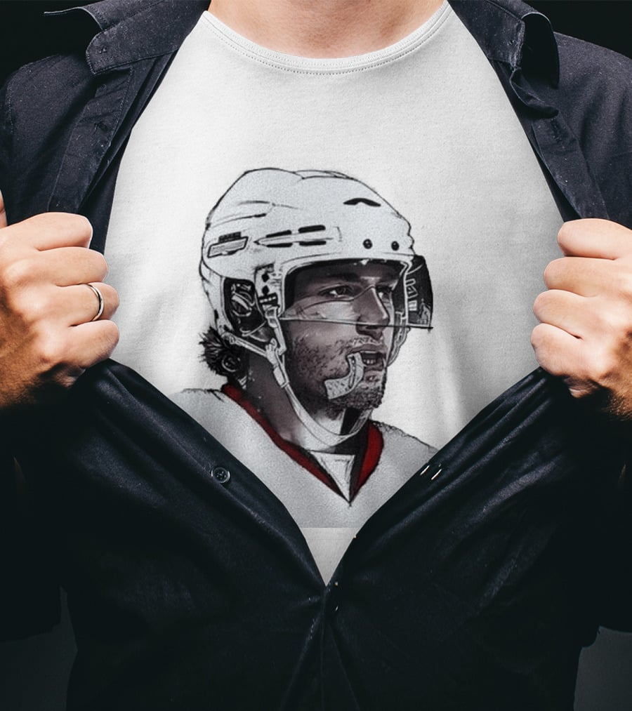 NHL Carolina Hurricanes Mouthguard Action Hockey Player T-Shirt