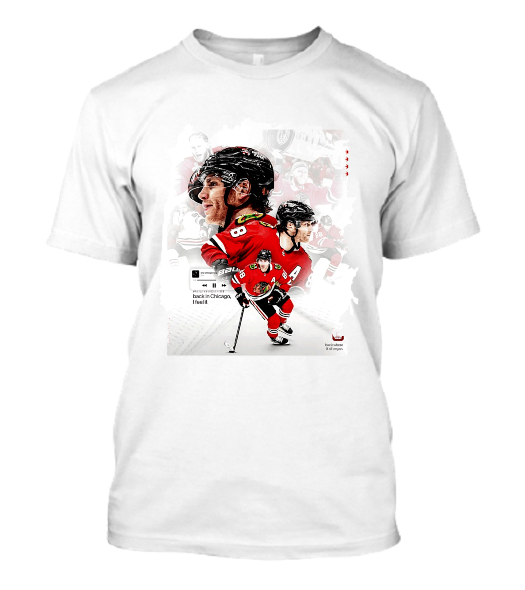 Patrick Kane Chicago Blackhawks Back Where It All Began End Of Beginning 88 T-Shirt