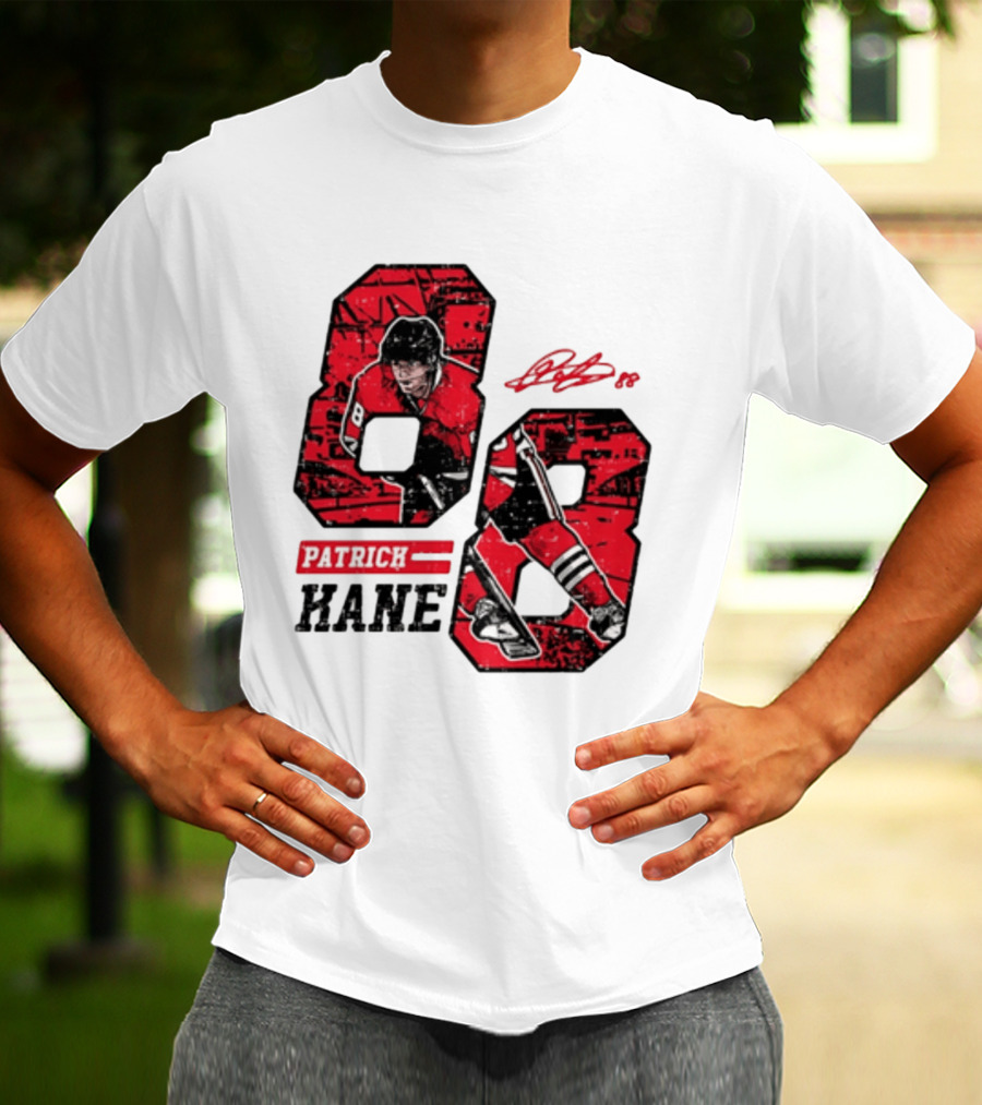 Patrick Kane Chicago Blackhawks 88 Comic Style Collaboration T-Shirt