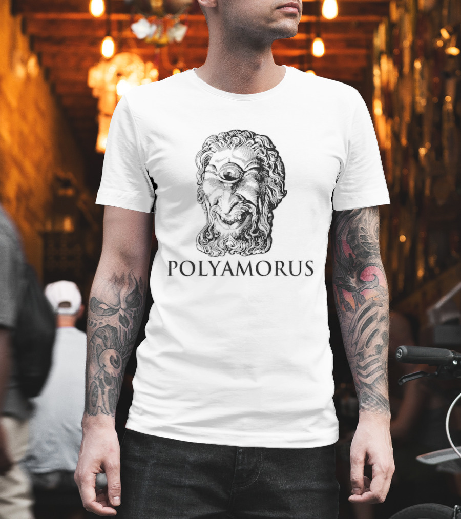 Polyamorus Cyclops Mythological Legend Black And White T-Shirt