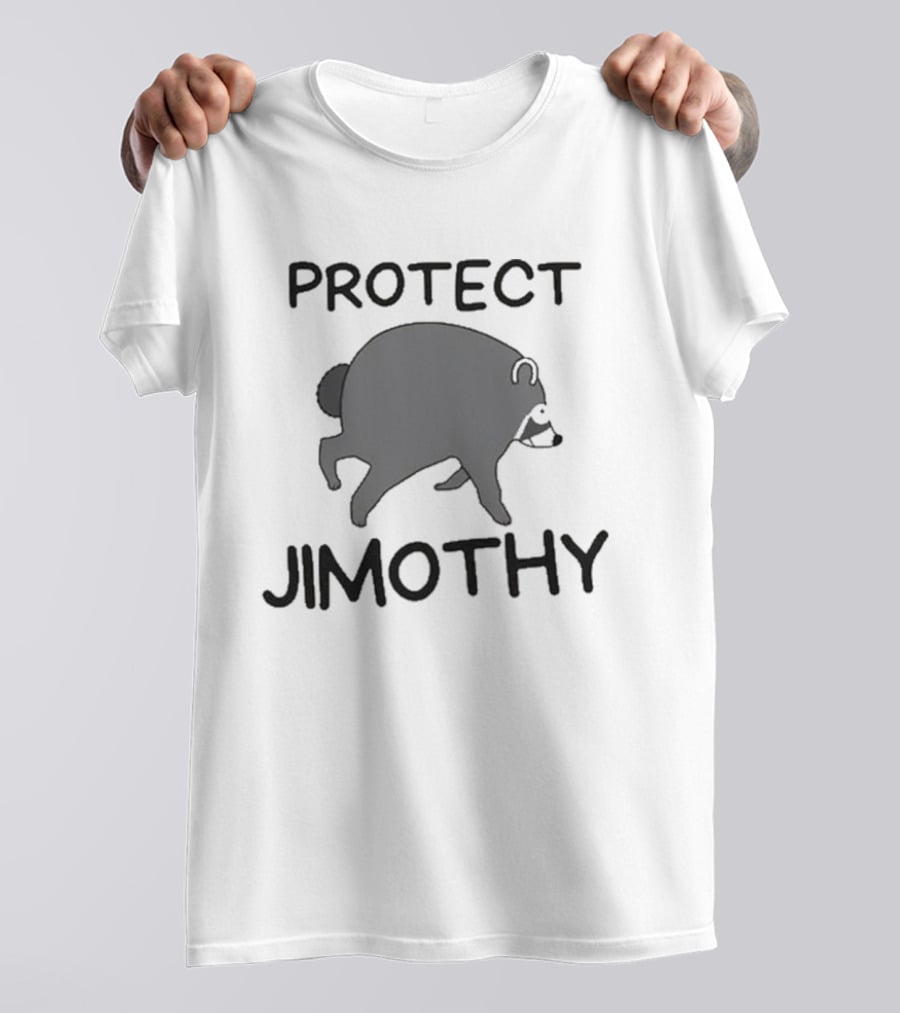 Protect Jimothy Raccoon Cute Cartoon Animal T-Shirt