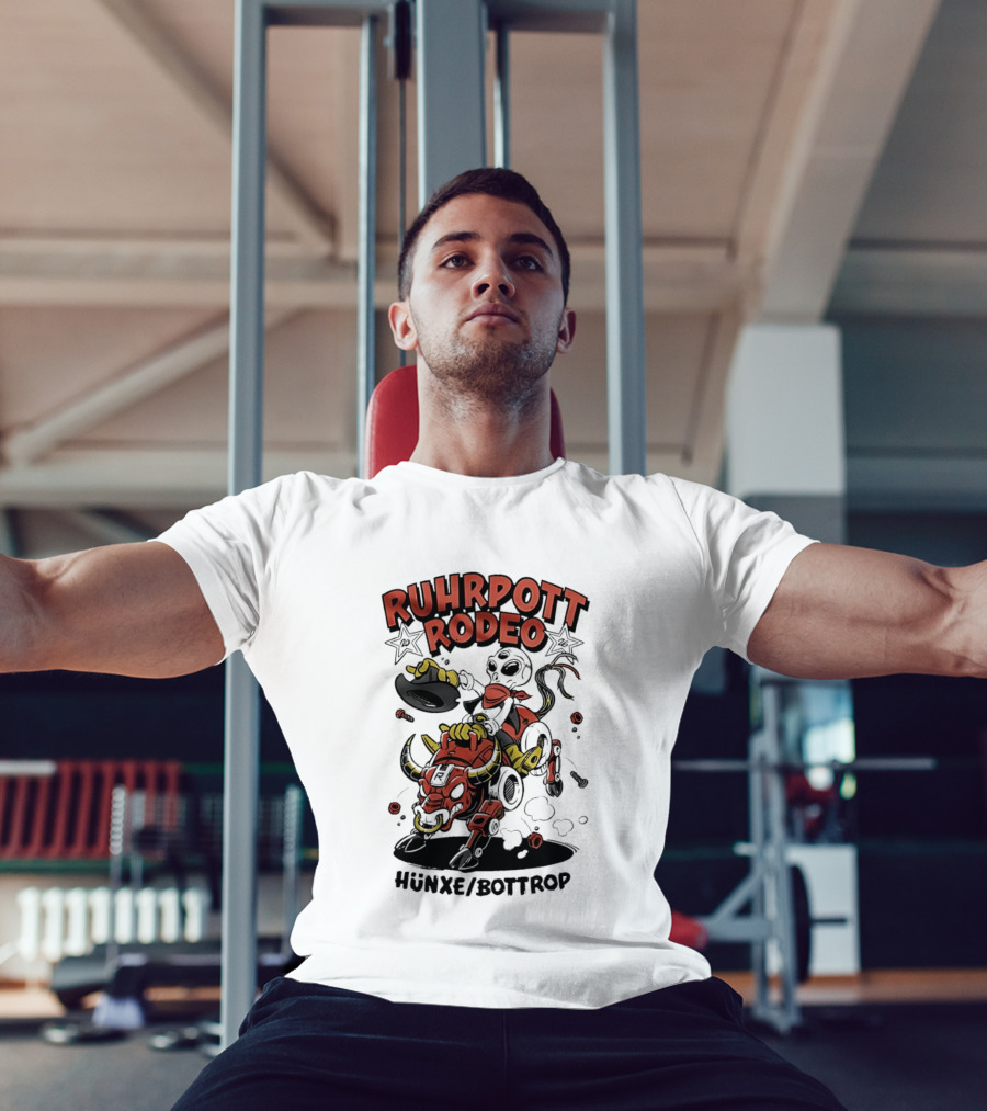 Ruhrpott Rodeo Hünxe Bottrop Alien Riding Mechanical Bull Festival T-Shirt