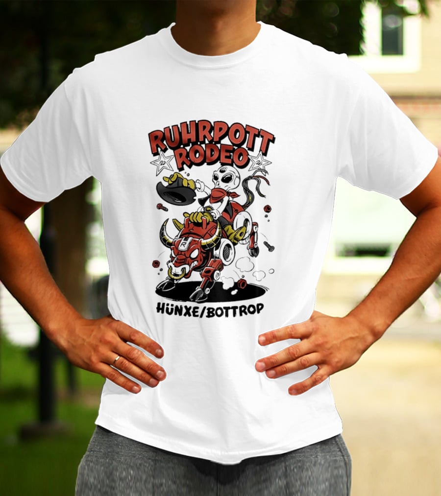 Ruhrpott Rodeo Hünxe Bottrop Alien Riding Mechanical Bull Festival T-Shirt