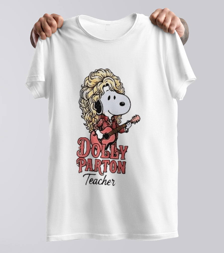Dolly Parton Teacher Snoopy Plays Guitar T-Shirt