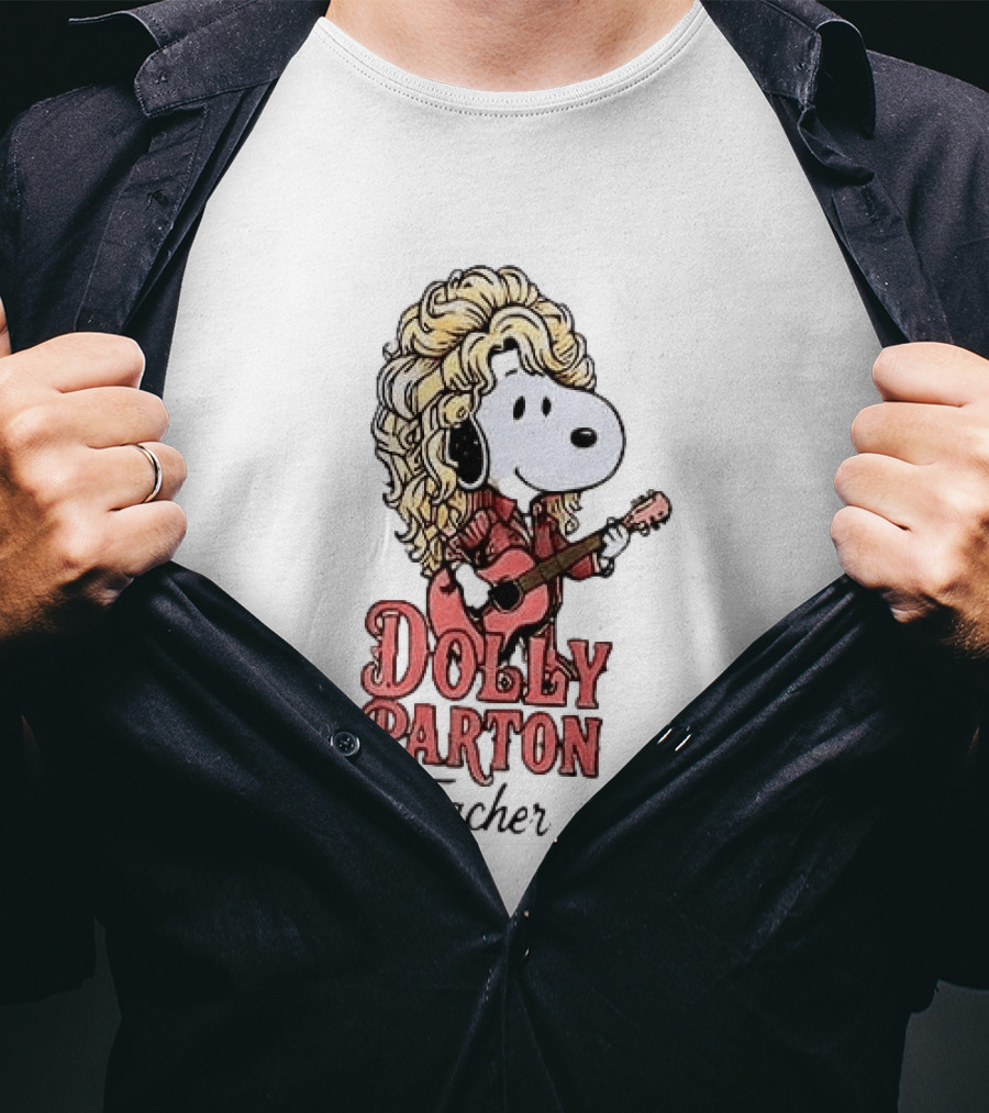 Dolly Parton Teacher Snoopy Plays Guitar T-Shirt
