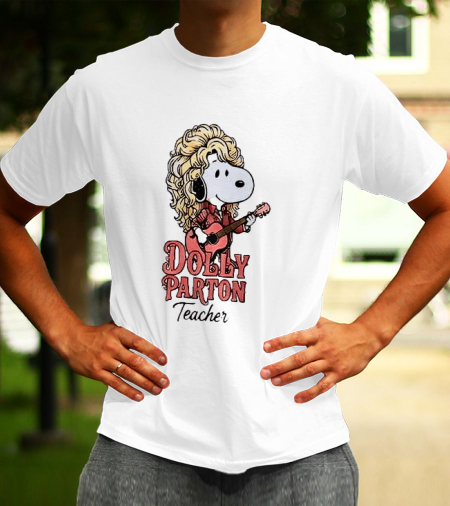 Dolly Parton Teacher Snoopy Plays Guitar T-Shirt