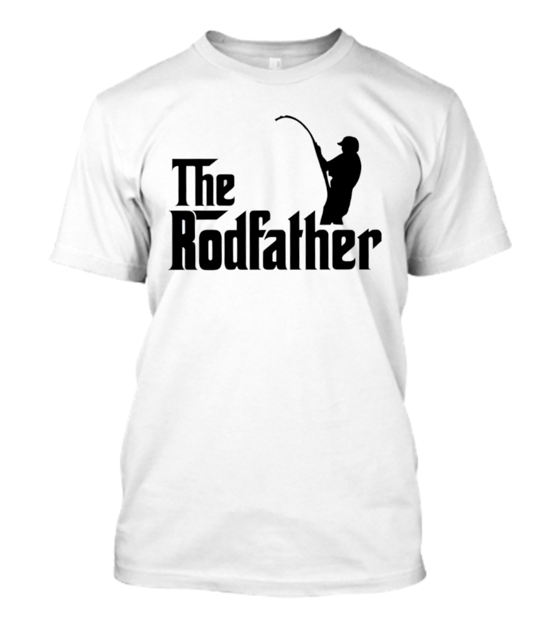 The Rodfather Fishing Parody Text And Image T-Shirt