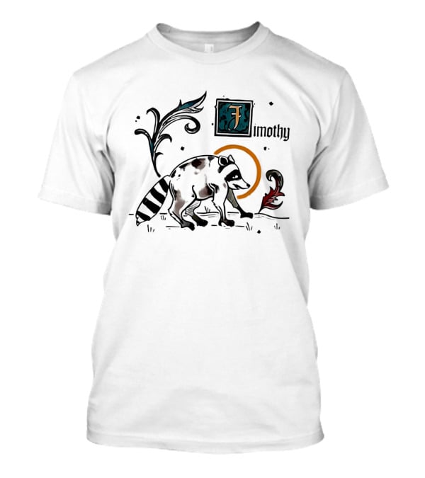 Timothy Jimothy Raccoon Illuminated Manuscript T-Shirt