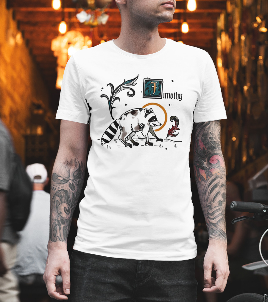 Timothy Jimothy Raccoon Illuminated Manuscript T-Shirt