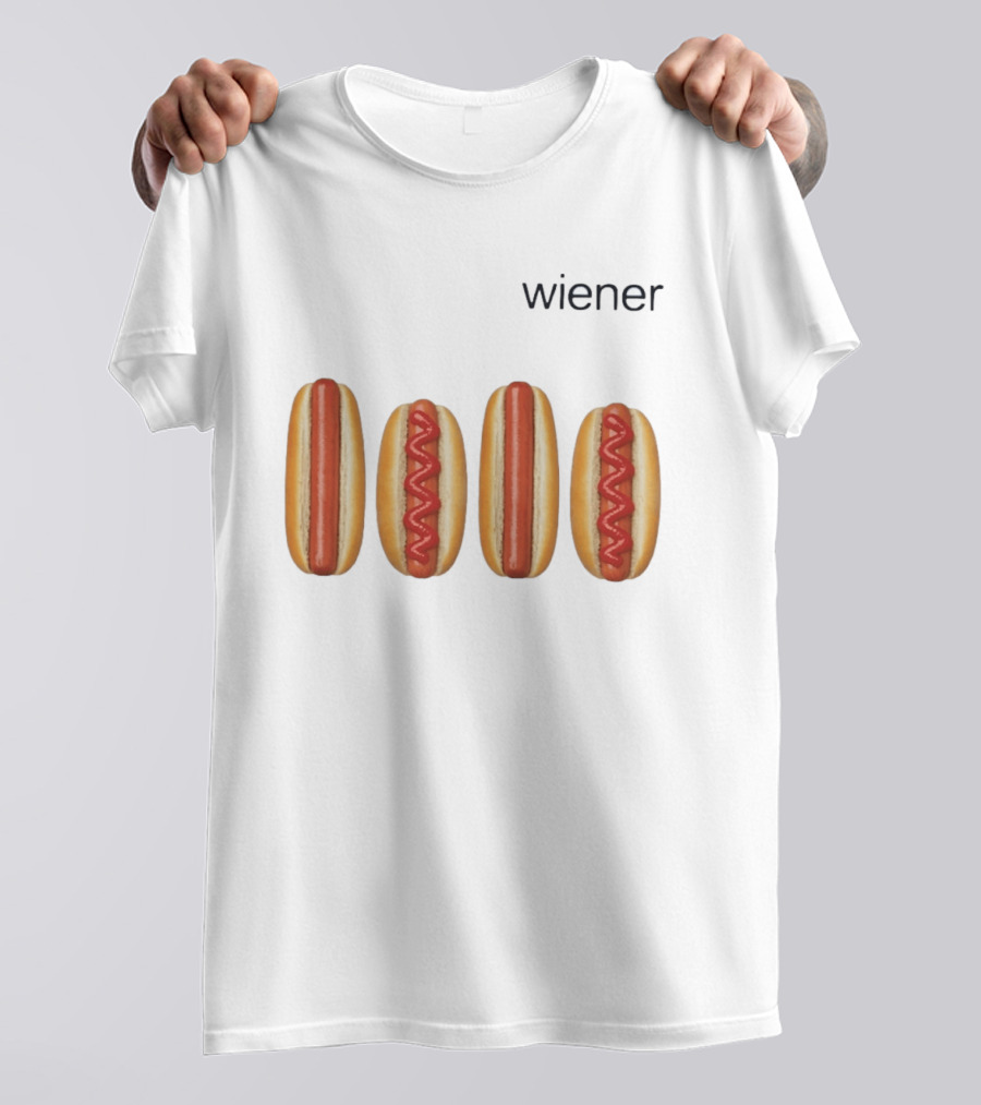 Wiener Hot Dog Ketchup Food Iconic Snack T-Shirt