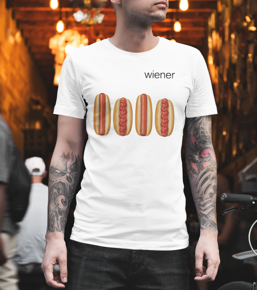 Wiener Hot Dog Ketchup Food Iconic Snack T-Shirt