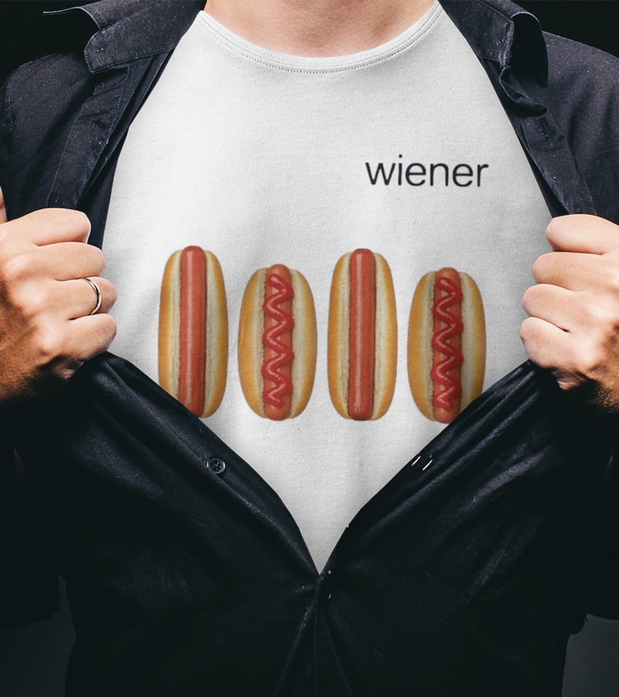 Wiener Hot Dog Ketchup Food Iconic Snack T-Shirt