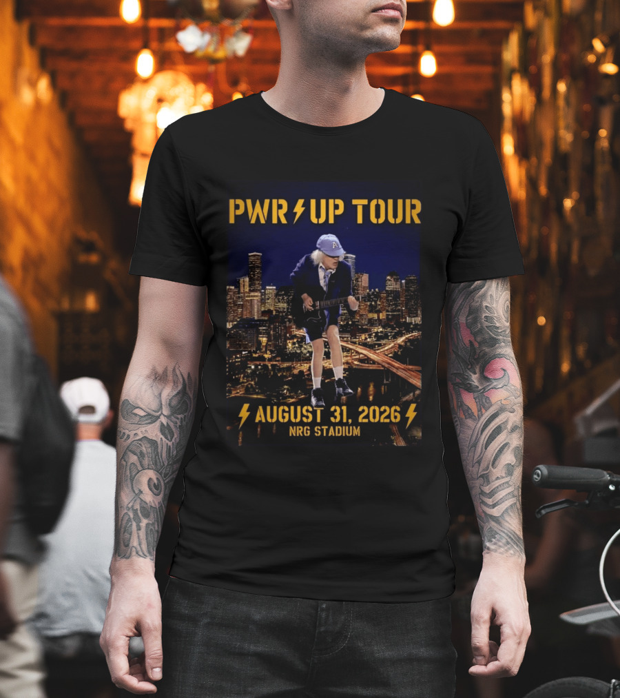 ACDC PWR UP Tour 2026 Houston August 31 NRG Stadium Event North America T-Shirt