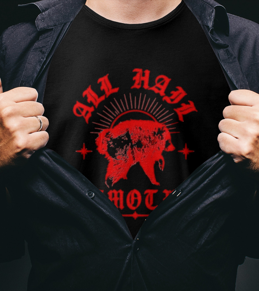 All Hail Jimothy Raccoon Red Starburst Buffalo T-Shirt
