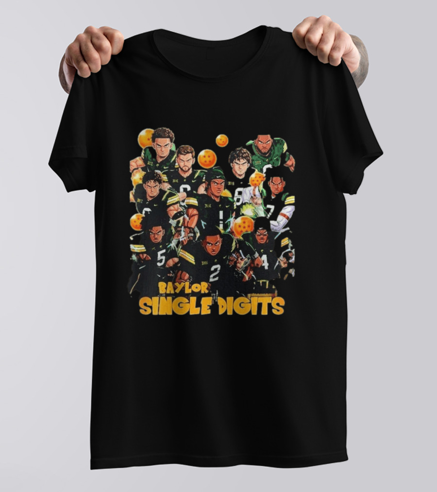 Baylor Bears Football Dragon Ball Z Crossover Single Digits Characters T-Shirt