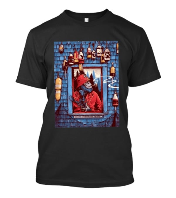 Billy Strings Portland ME 2026 Night 1 July 24 Event By Dan Dippel At Cross Insurance Arena Featuring Lobster Fisherman Monkey T-Shirt