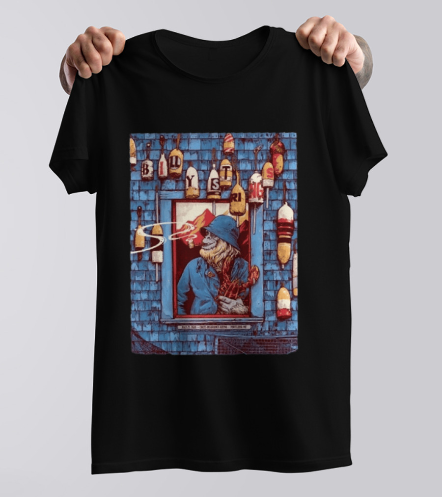 Billy Strings Portland ME 2026 Night 2 Event Cross Insurance Arena July 25 Dan Dippel Coastal Fisherman T-Shirt