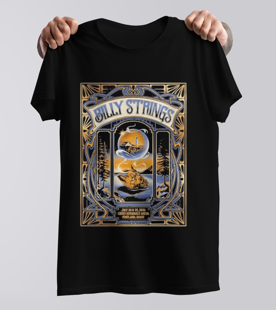 Billy Strings Cross Insurance Arena Portland Maine July 24 25 2026 Abigail Salvesen T-Shirt