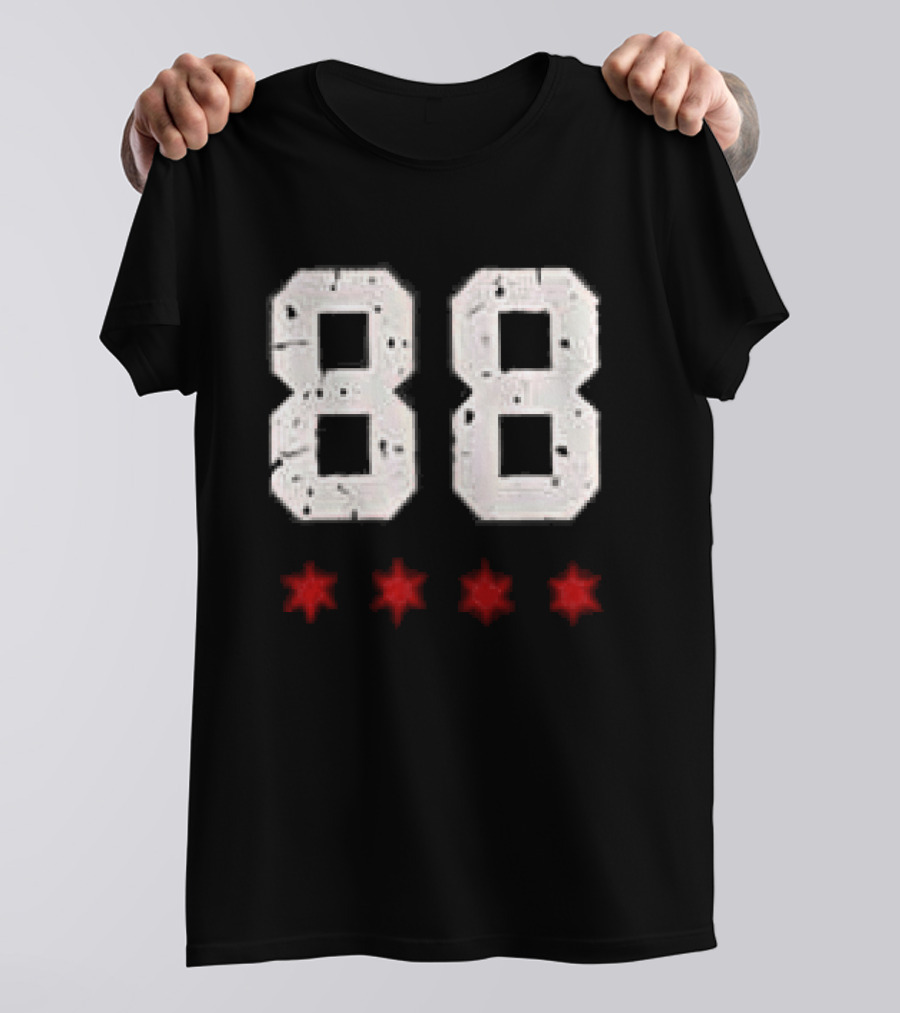 Chicago Blackhawks Showtime Returns 88 Three Red Stars T-Shirt