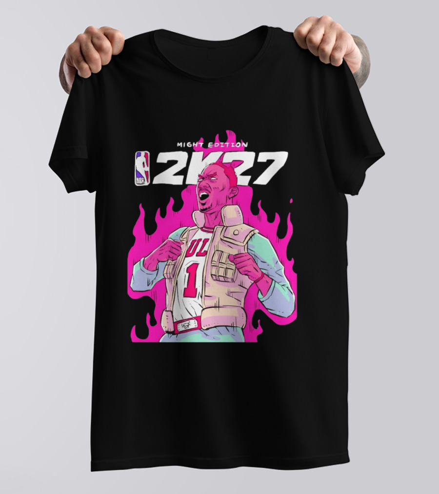 Derrick Rose Bulls NBA 2K27 Might Edition Basketball T-Shirt