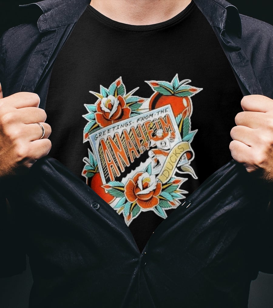 Greetings From The Anaheim Ducks Hockey Tattoo T-Shirt