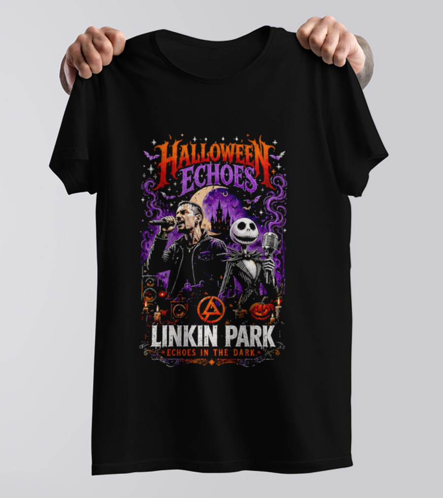 Halloween Echoes Linkin Park Echoes In The Dark Chester Bennington Jack Skellington T-Shirt