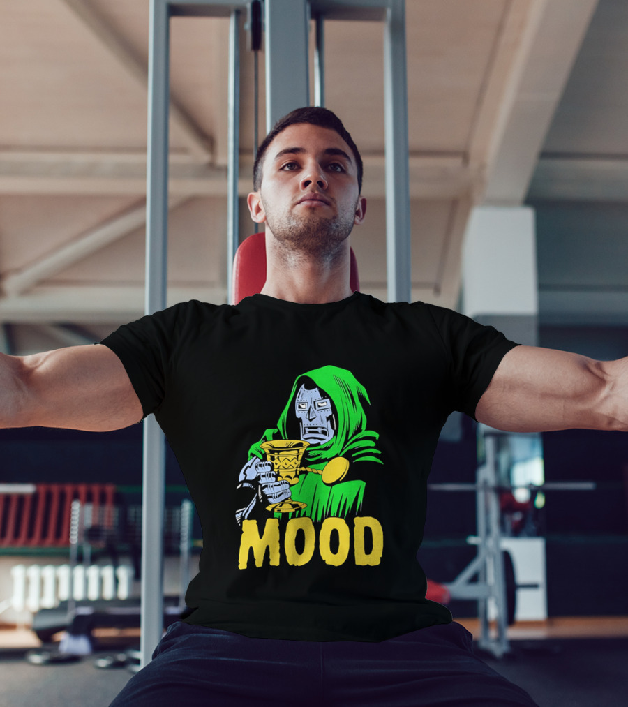 Doom Mood Green Cloaked Character Holding Goblet T-Shirt