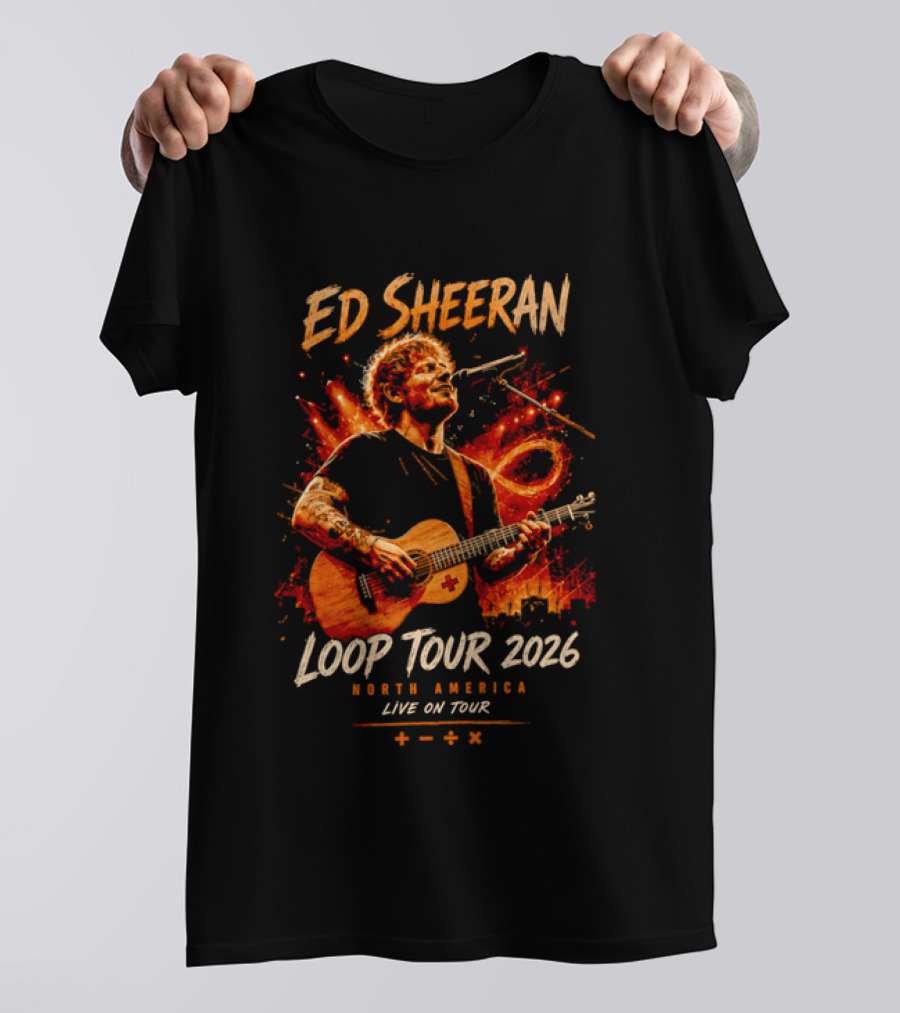 Ed Sheeran Loop Tour 2026 North America Live On Tour Plus Divide Multiply T-Shirt