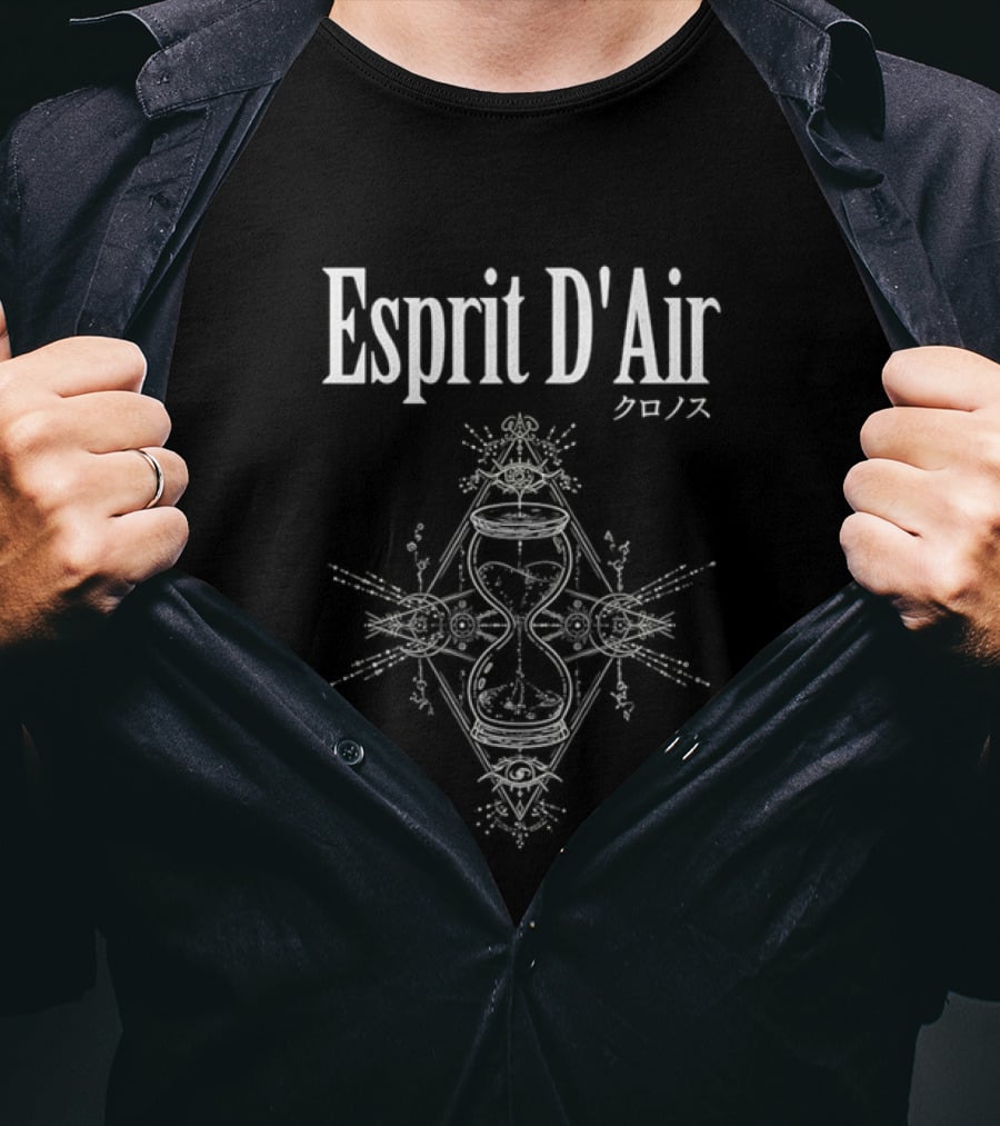 Esprit D'Air Chronos Japanese Text Symmetrical Work T-Shirt