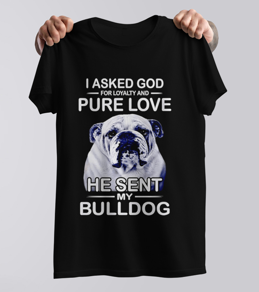 I Asked God For Loyalty And Pure Love He Sent My Bulldog T-Shirt